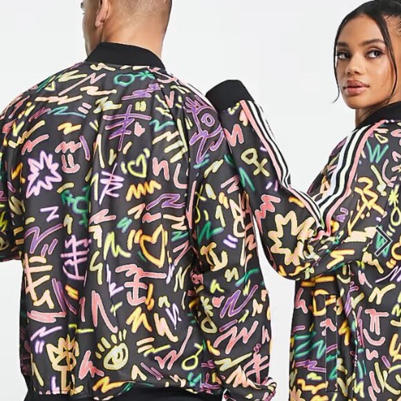 Adidas x Kris Andrew Small Black "Love Unites" Superstar Track Jacket (Size M) - Picture 2 of 11